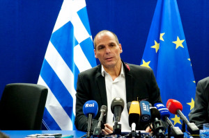 El ministro griego de Finanzas, Yanis Varoufakis, en el Eurogrupo. Foto: UE